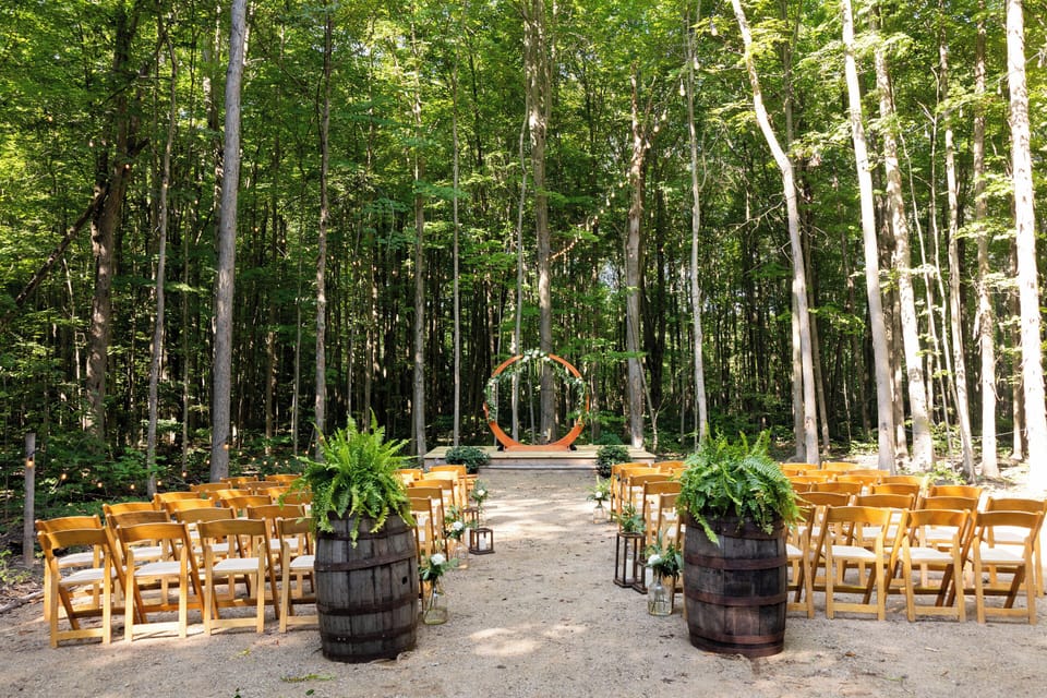 Outdoor wedding area