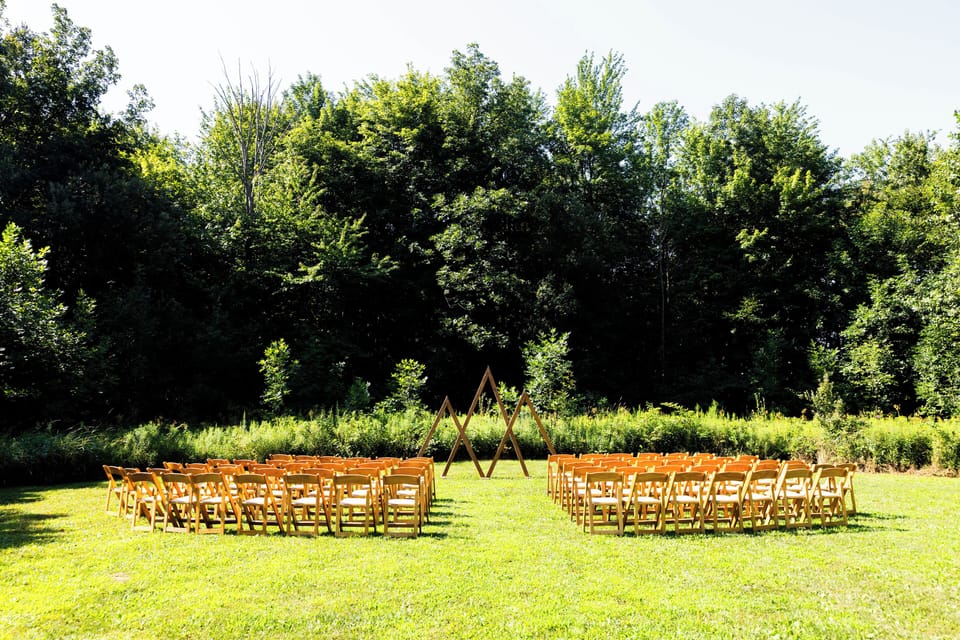 Outdoor wedding area