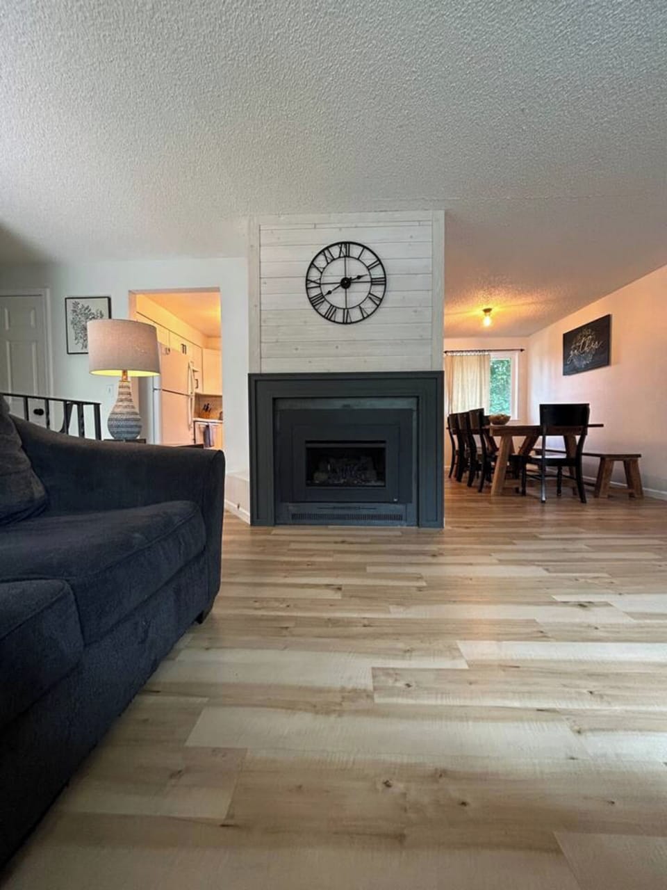 Warm and inviting living room upstairs 