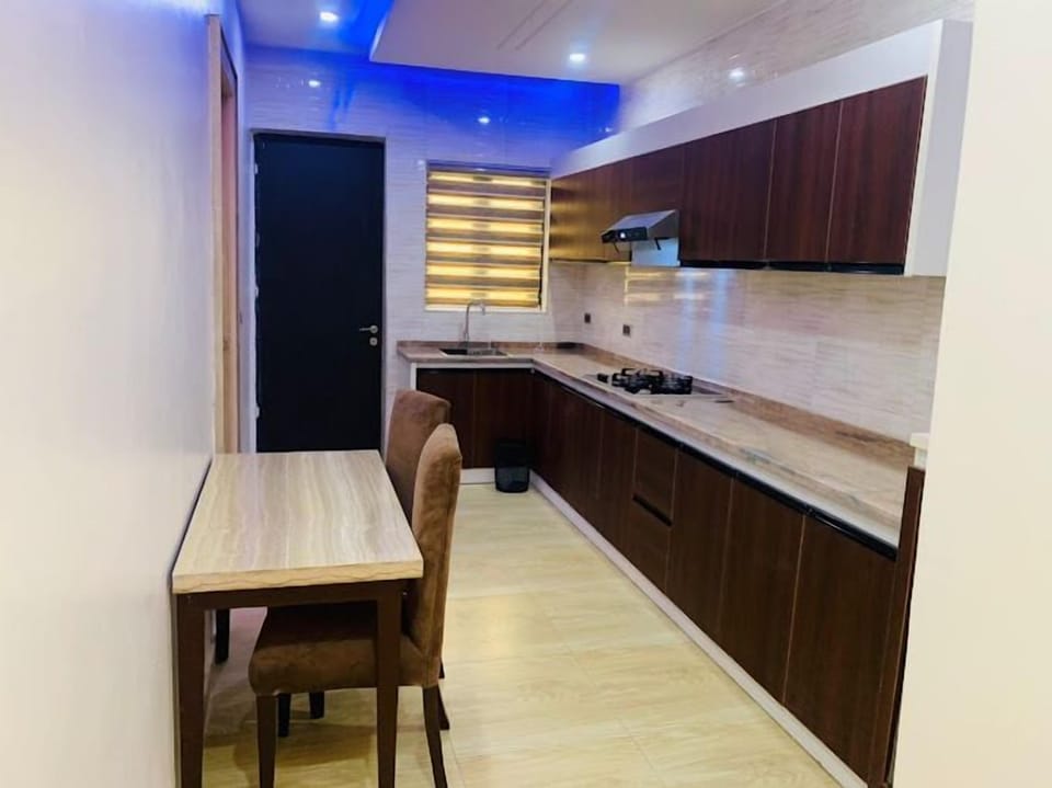 Economy Room, Balcony, City View | Private kitchen | Fridge, microwave, oven, stovetop