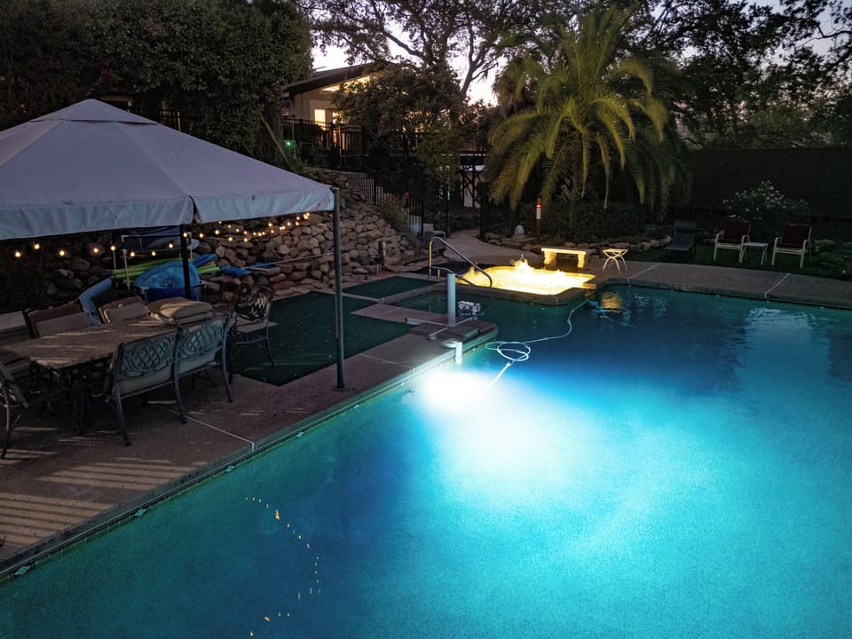 Pool and spa - ready for night swim and relaxation!