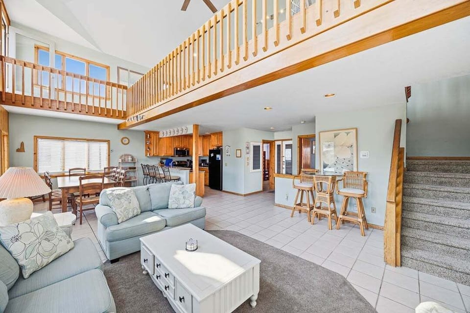 Ground-Level Living Room with Deck Access