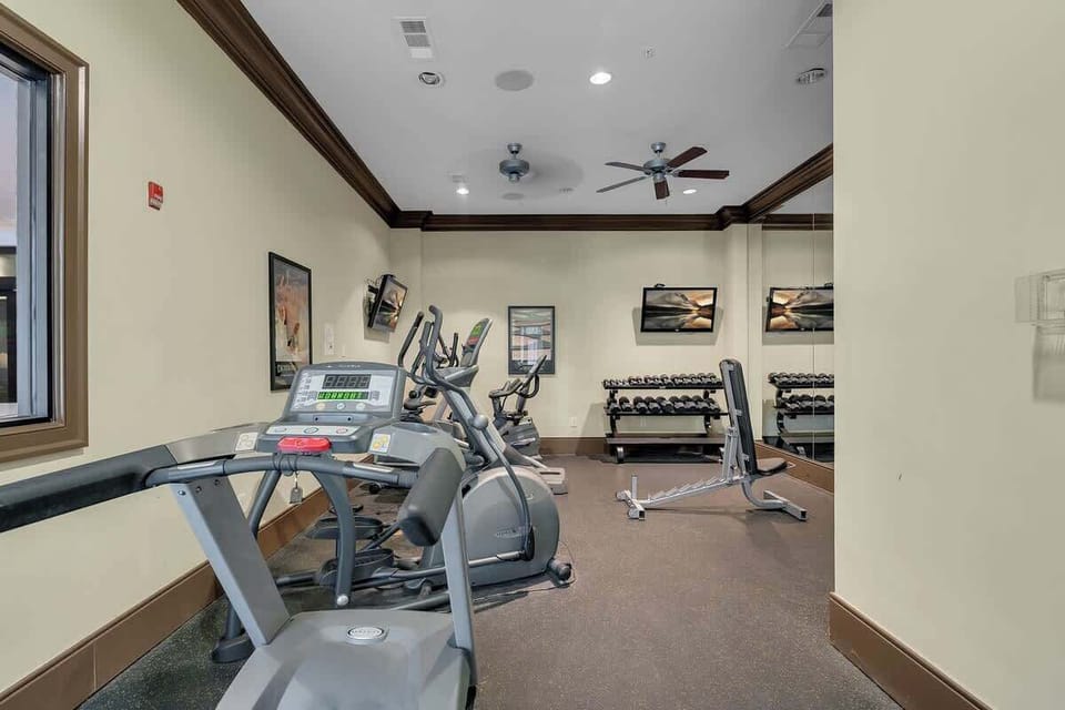 Maintain your fitness routine with access to our modern gym, just steps from your door.