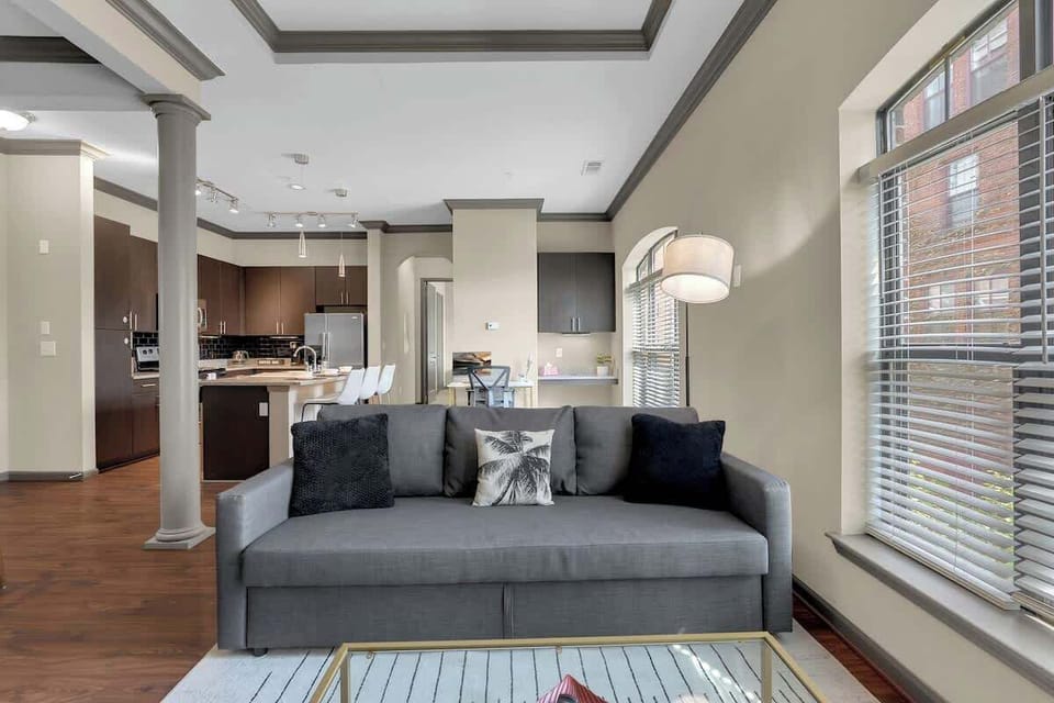Unwind in the comfort of a plush couch and binge-watch on the big screen after a day of adventure.