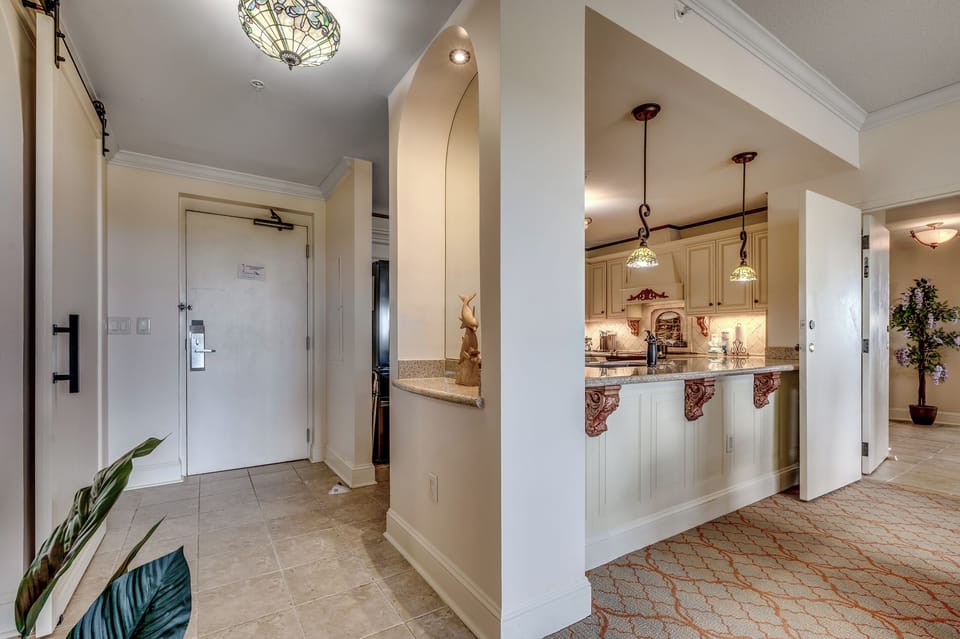Kitchen to entry view