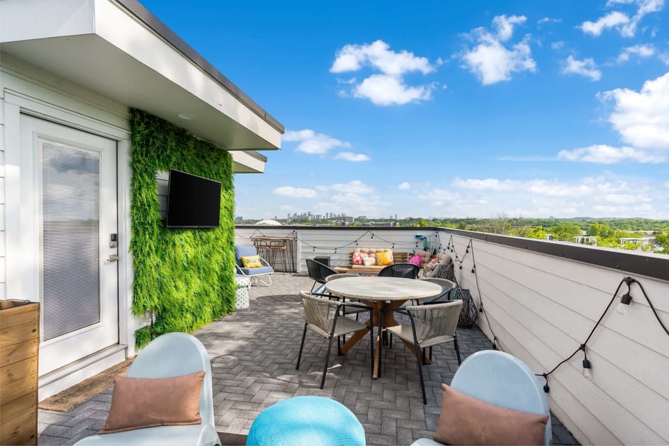 Lounge the day away in style on the spacious rooftop deck!