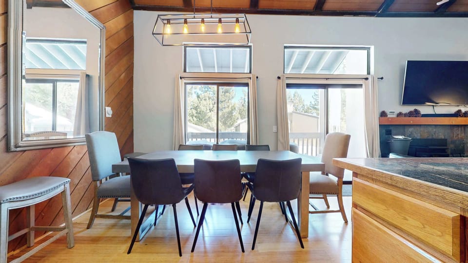 Dining table with seating for 8