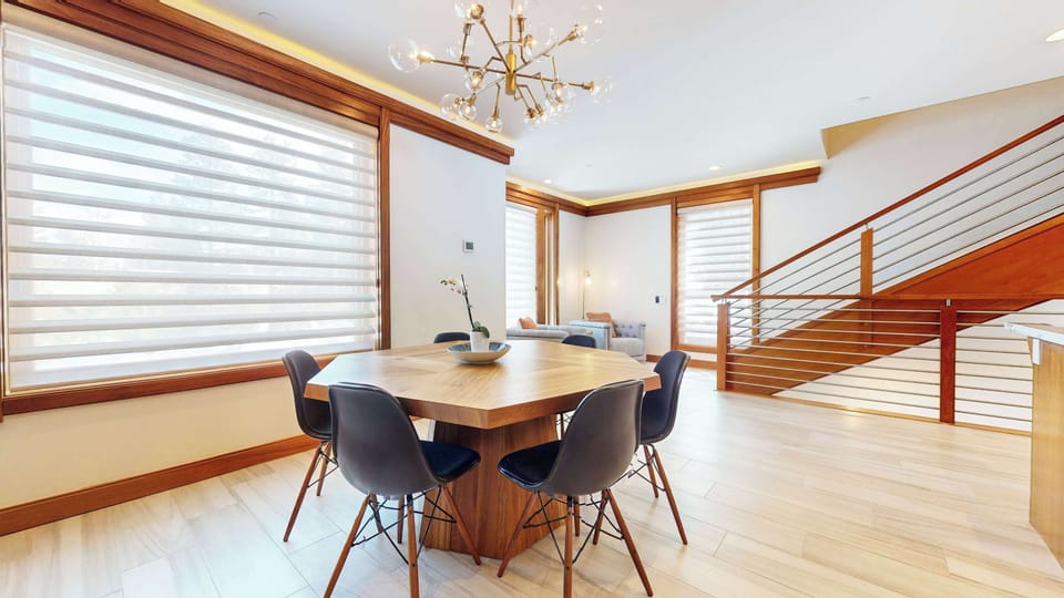 Dining table with seating for 6