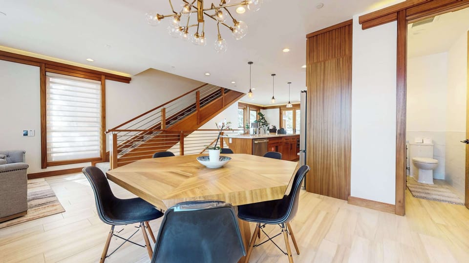 Dining table with seating for 6