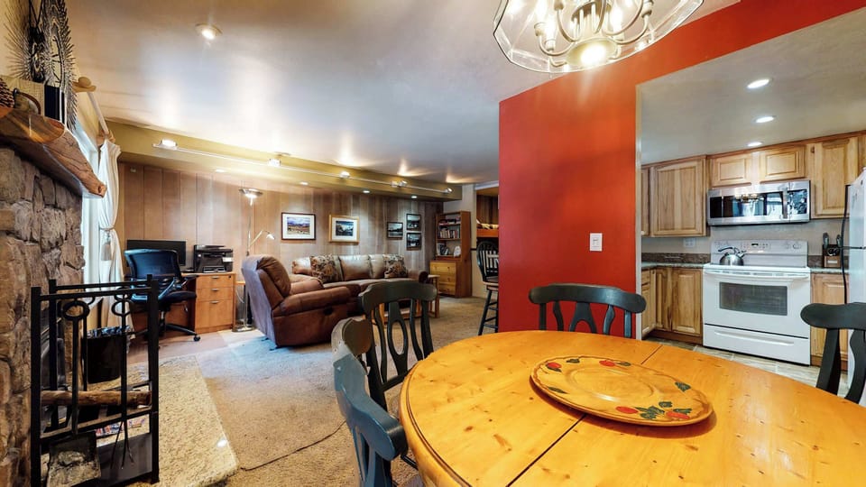 Dining area and kitchen