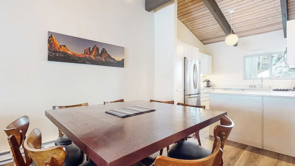 Dining table with seating for 8