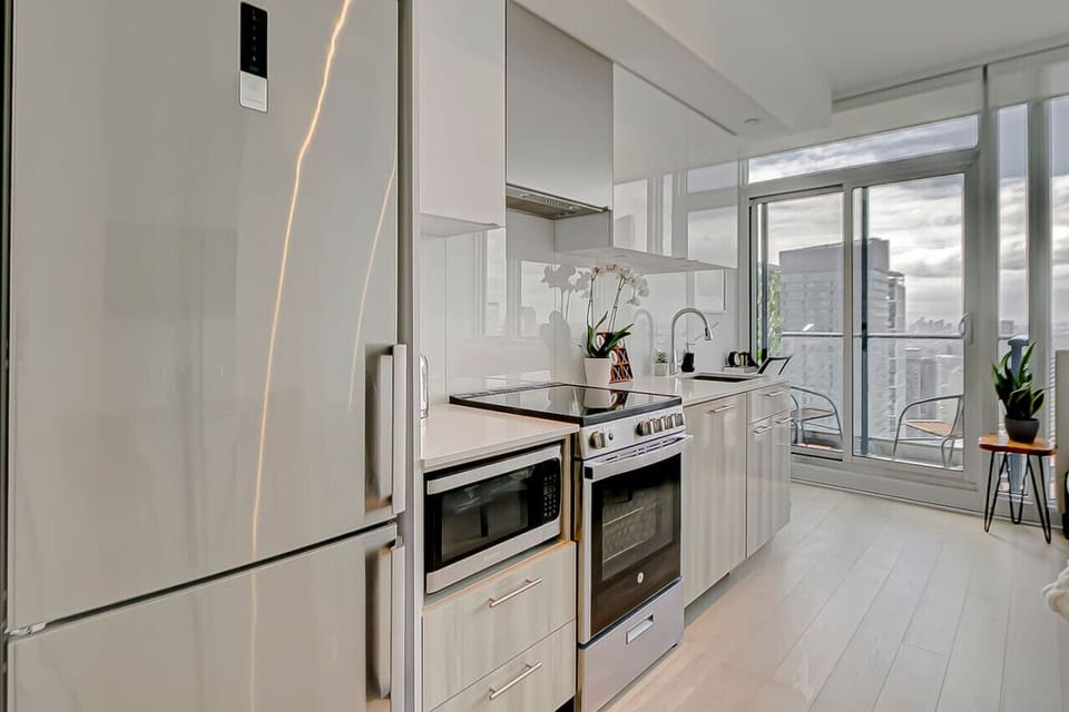 Prepare meals with ease in this open-concept kitchen