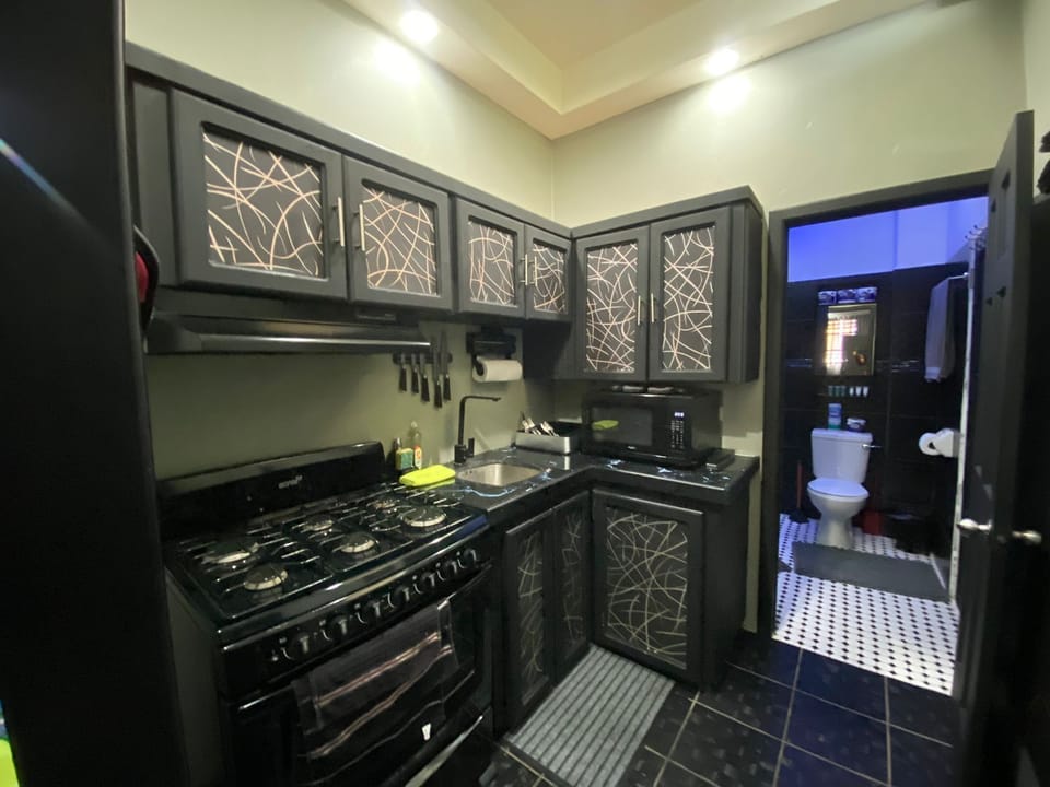 Well equipped kitchen for cooking