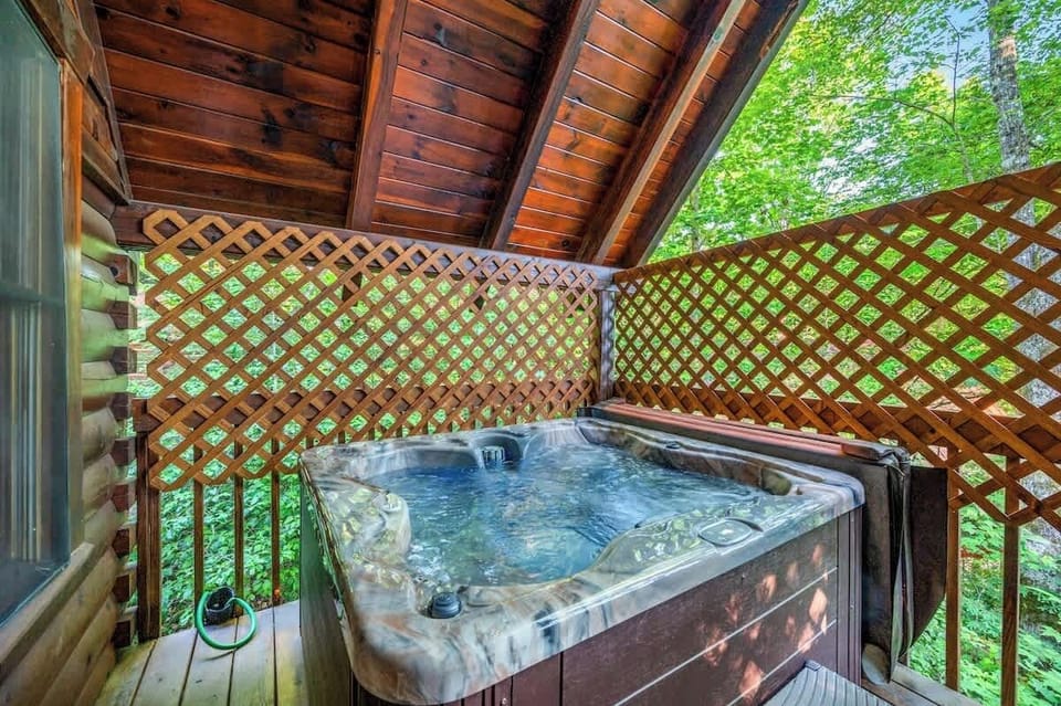 A highlight of the rear deck is the soothing warmth and relaxation of your own private hot tub. 
