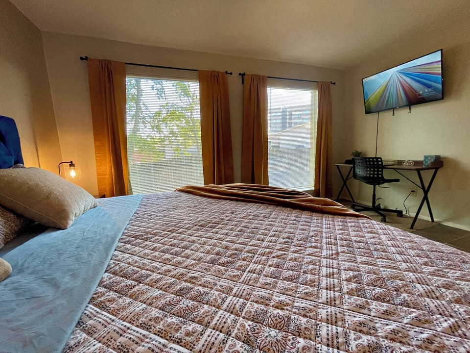Master bedroom with luxurious King bed