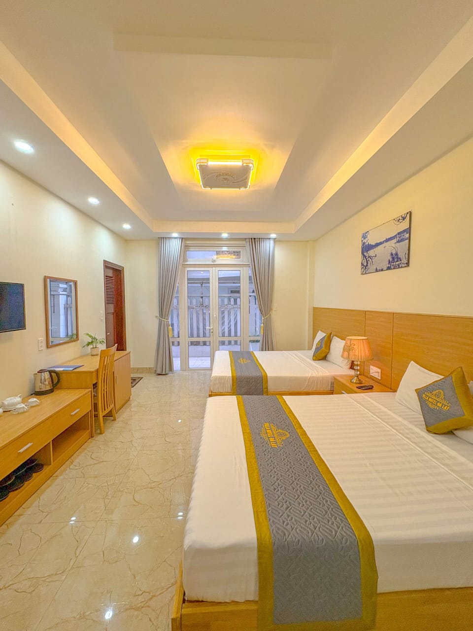 Basic Quadruple Room | Blackout drapes, soundproofing, free WiFi, bed sheets