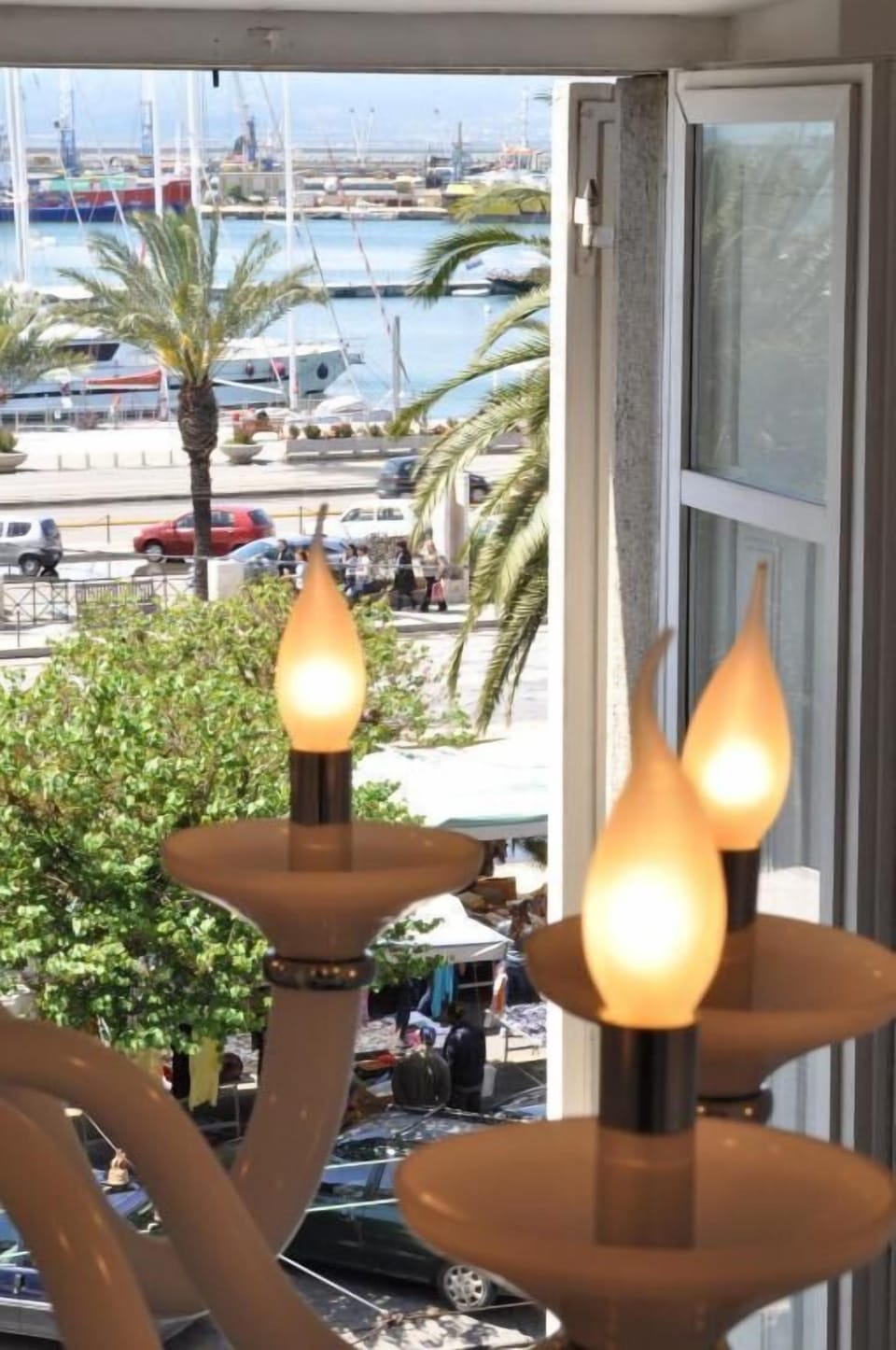 Deluxe Triple Room, Sea View | In-room safe, desk, laptop workspace, iron/ironing board