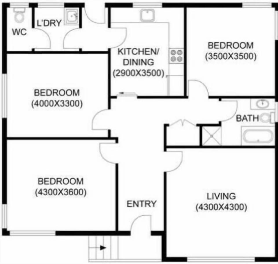 The floor plan