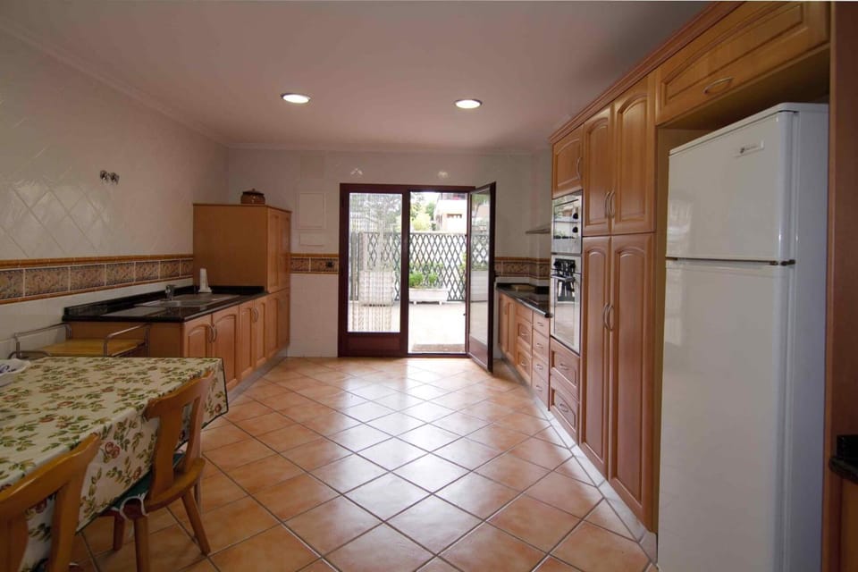 Fridge, microwave, stovetop, espresso maker