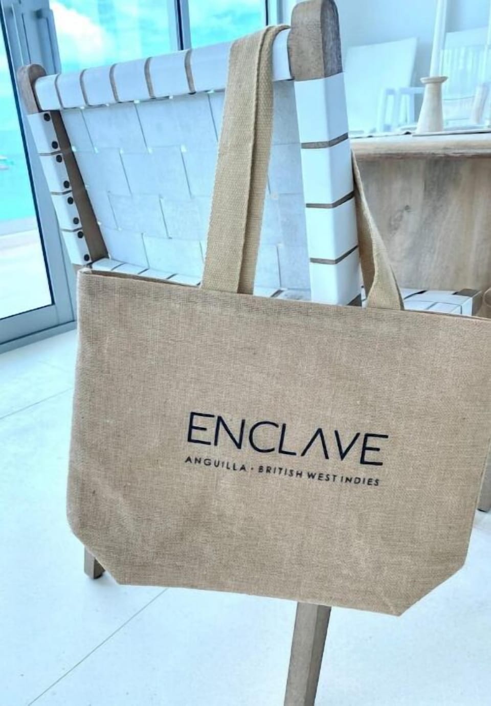 Enclave beach bag.