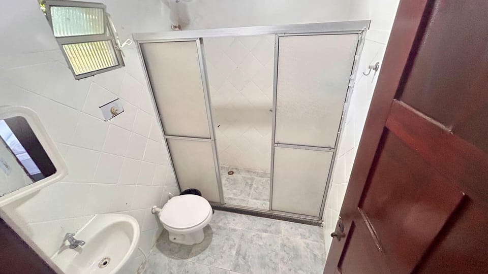 Shower, soap, toilet paper