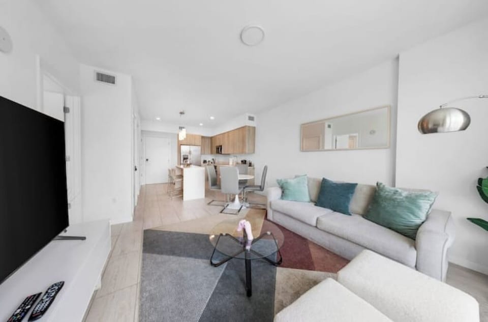 Bright, open-concept living area.