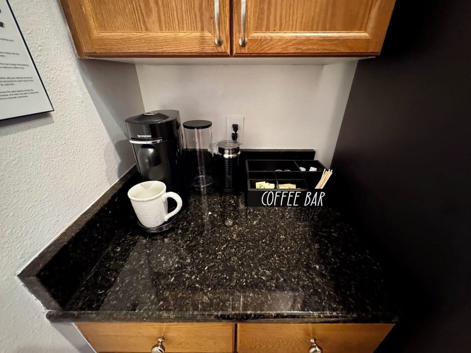 The coffee bar will be everyone's favorite part of the home in the morning.
