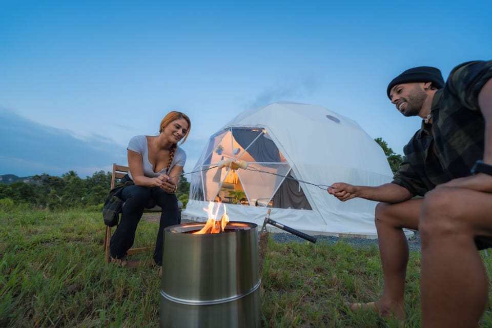 Enjoying a Camp Fire near the come