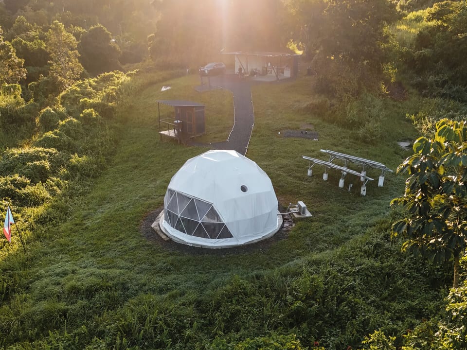 Aerial View of the Glamping Site