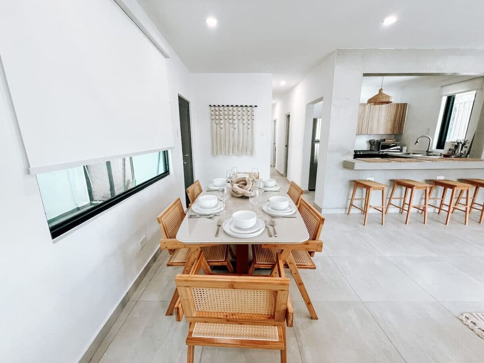 Perfect setting for a cozy breakfast or a lively dinner gathering.