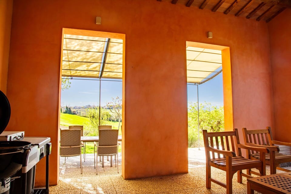 Furniture, Chair, Wood, Orange, Shade, Building, Table, Real Estate, Door, Tints And Shades