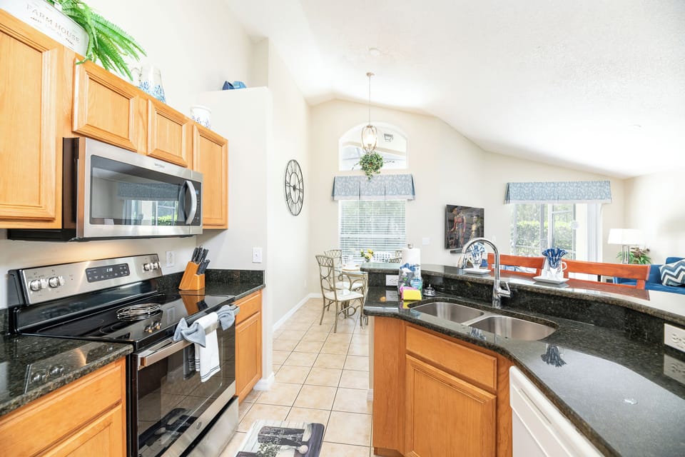 Fully-equipped kitchen area with all amenities 