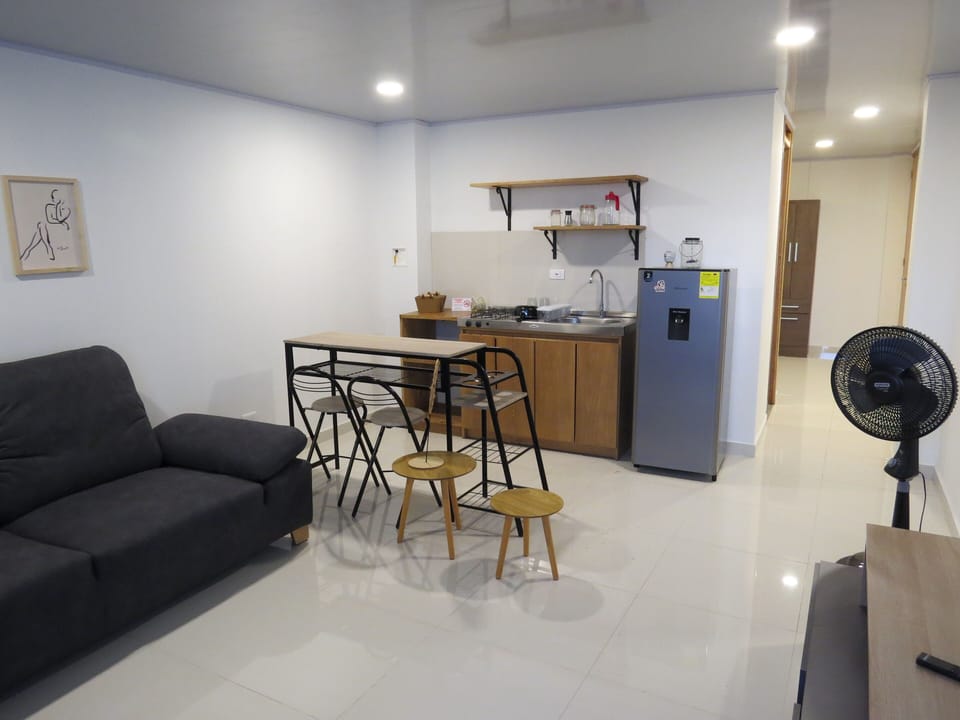 Luxury Apartment | Living area | 30-inch Smart TV with satellite channels