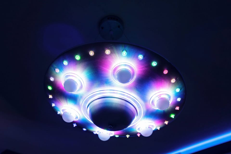 Enhance your stay with this captivating light fixture that brings vibrant colors and a whimsical touch to the room. Its unique design creates a playful atmosphere, making it a memorable centerpiece for your vacation.