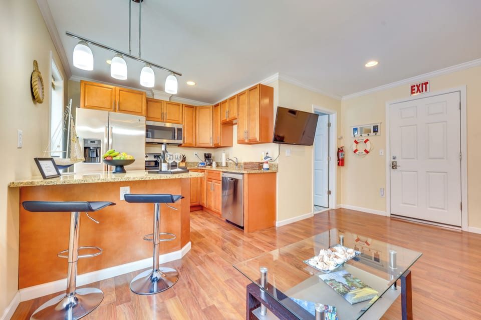 Dining Bar | Dishware & Flatware Provided | Window A/C & Heating Units