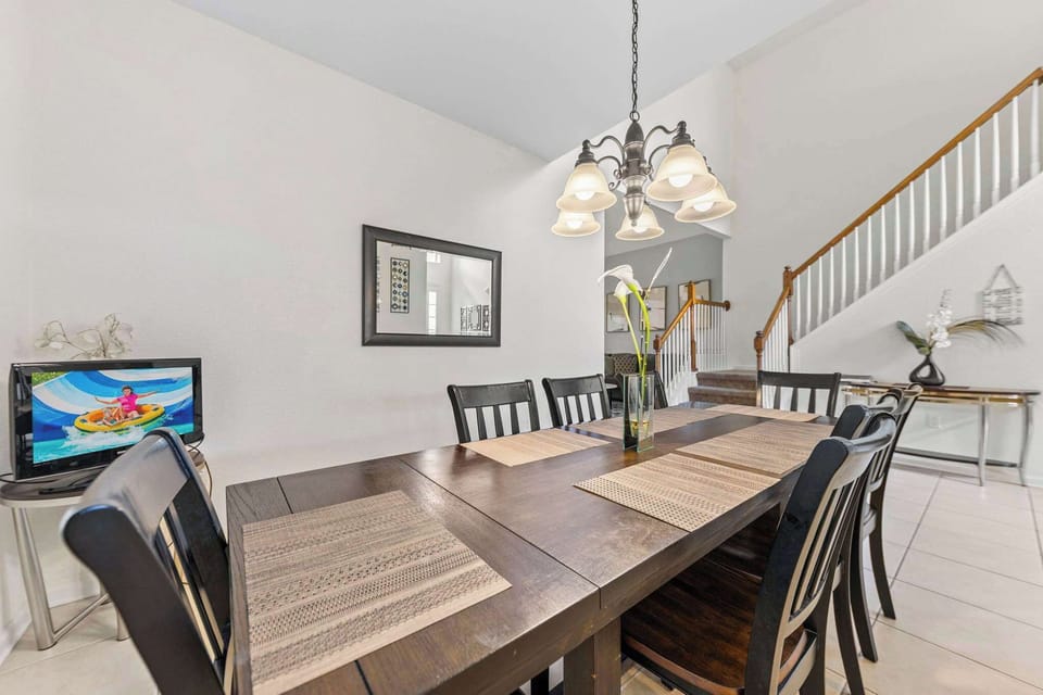 Large dining table for family gatherings