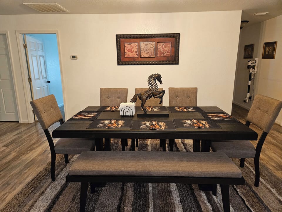 Dining table with plenty of seating 