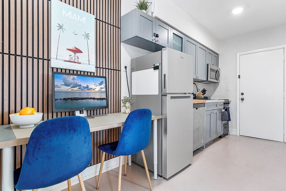 Kitchen and seating space