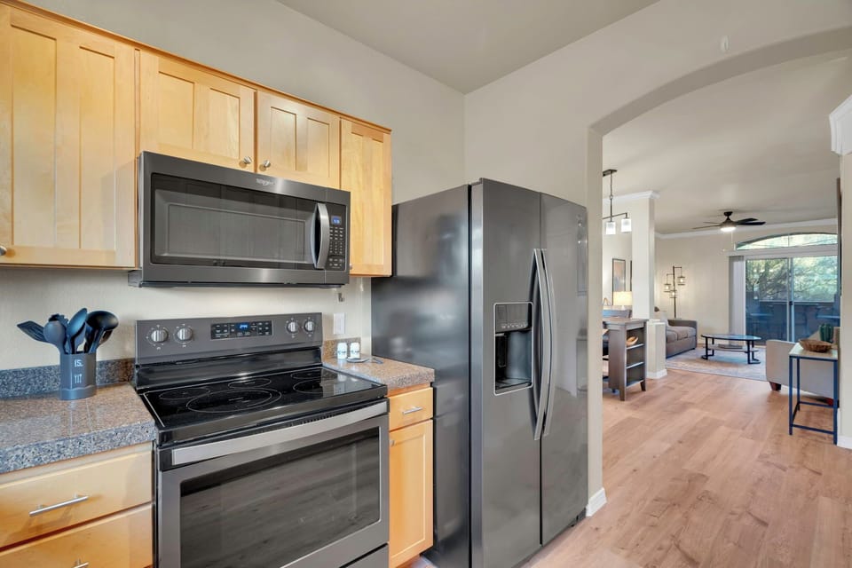 Updated appliances add to the comfort and convenience of your stay.
