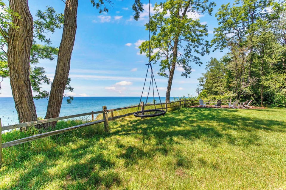 Bluffside Swing and Firepit | Spend Afternoons Under Open Skies with Endless Lake Views