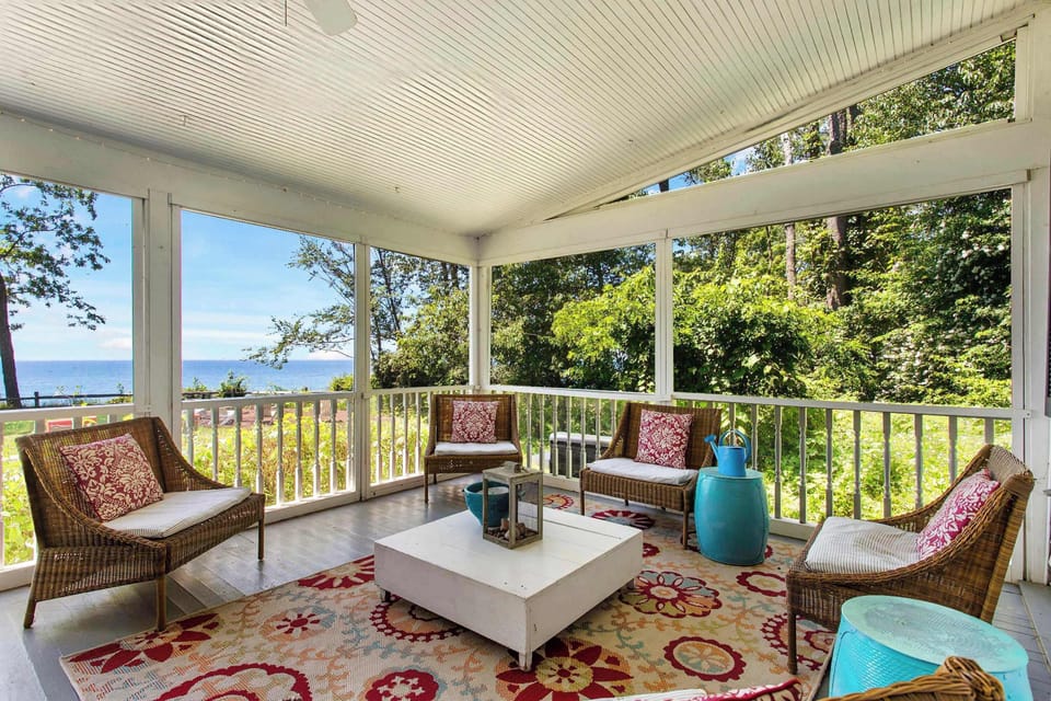Screened-In Porch with Lake Views