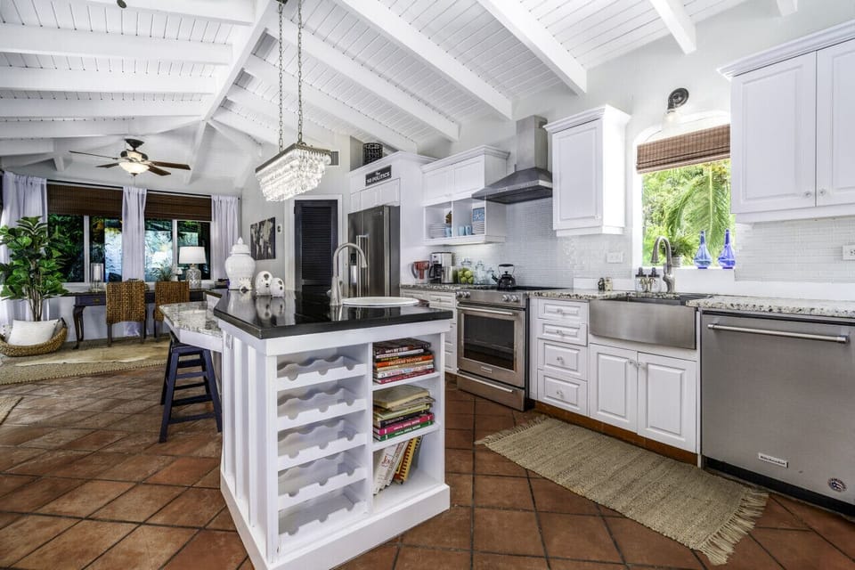 The spacious, well-appointed kitchen