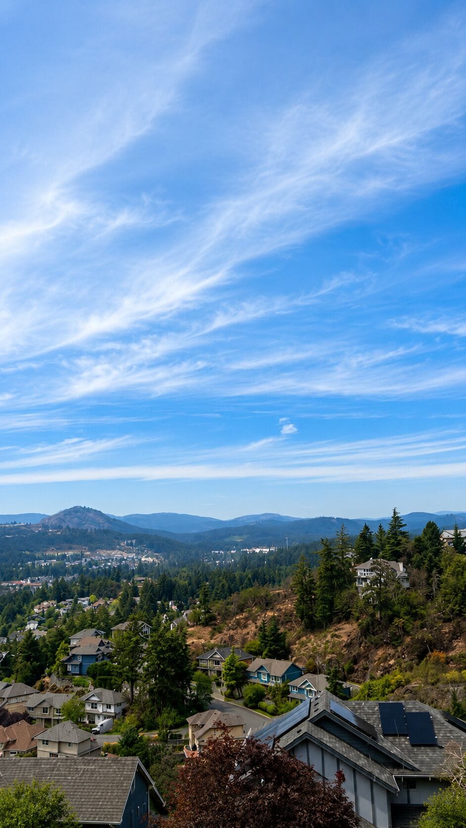 Beautiful mountain and hillside views right from the home.