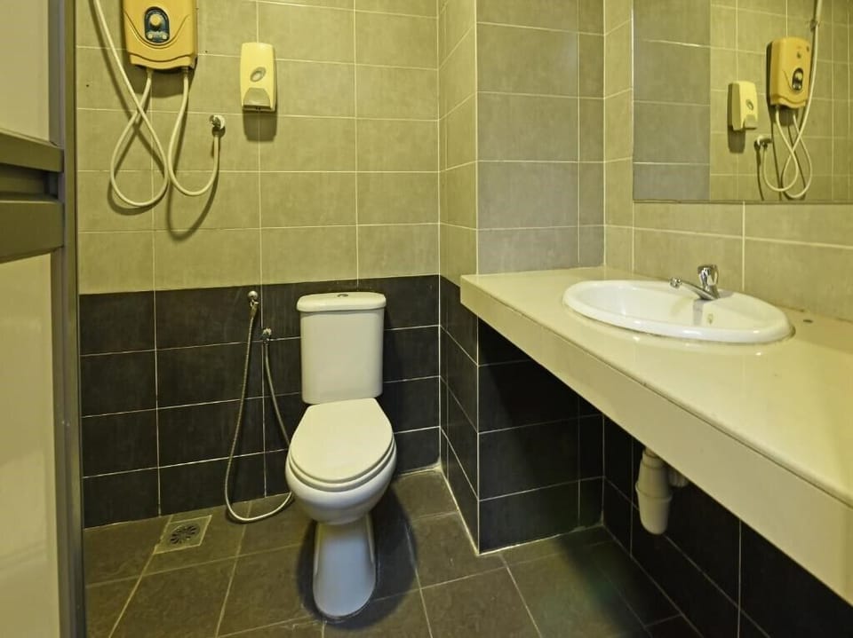 Shower, free toiletries, hair dryer, bidet