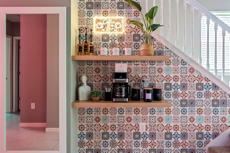 A coffee station to perfectly kick-start  your day with your favorite coffee.