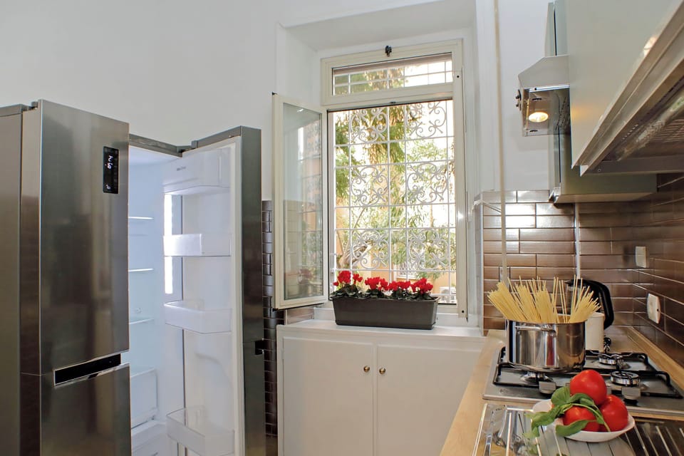 Comfort Apartment, Garden View | Private kitchen | Shared fridge, electric kettle