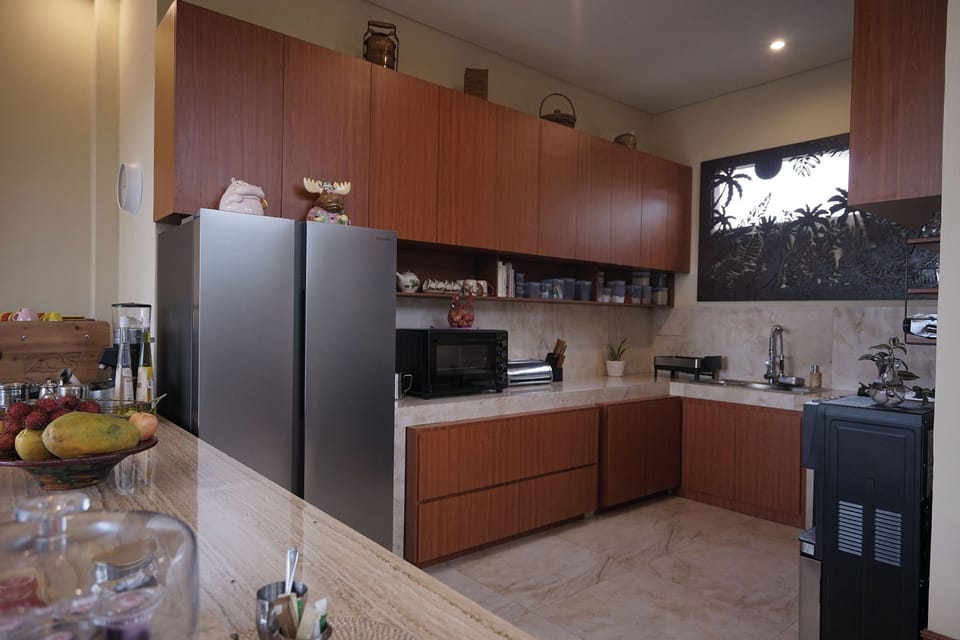 Shared fridge, microwave, electric kettle
