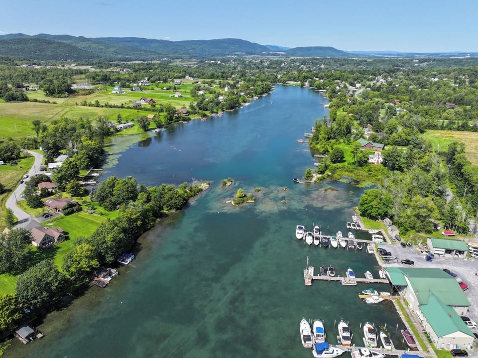 Lake George North End @ Black Point Rd - Photo Credit - Adirondak Drone