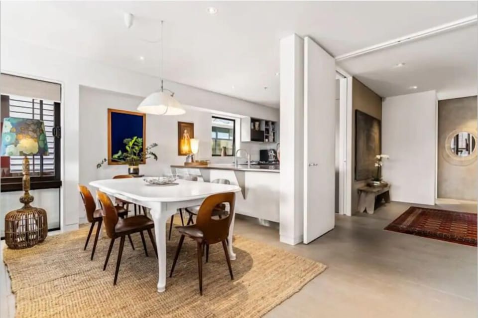 The dining room invites memorable gatherings and sharing around the table.