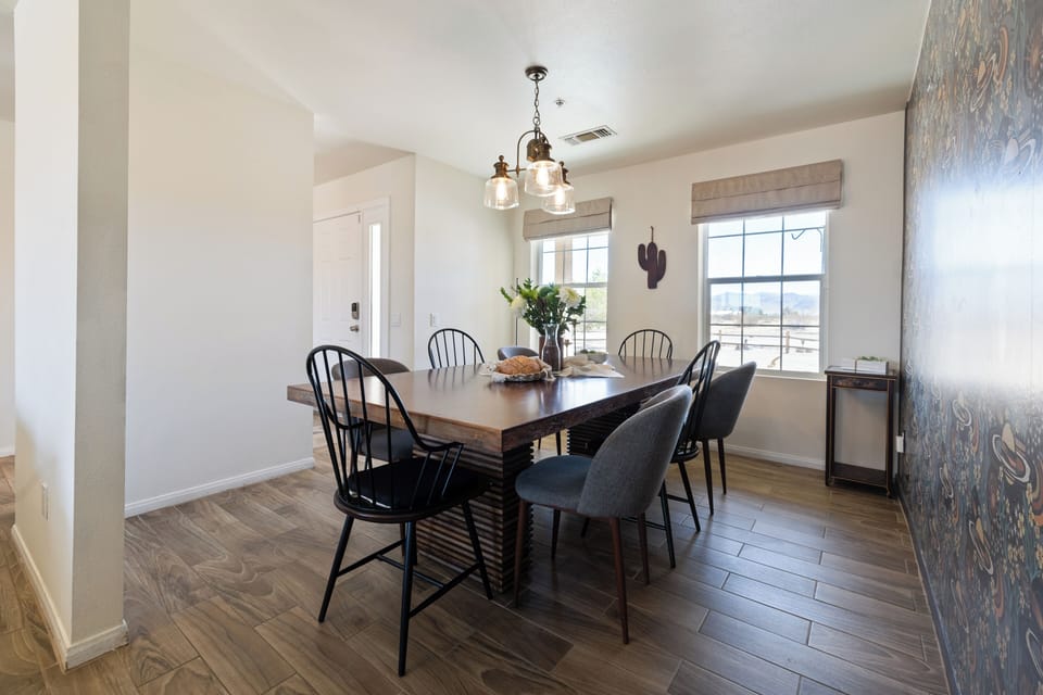 Elegant dining area.